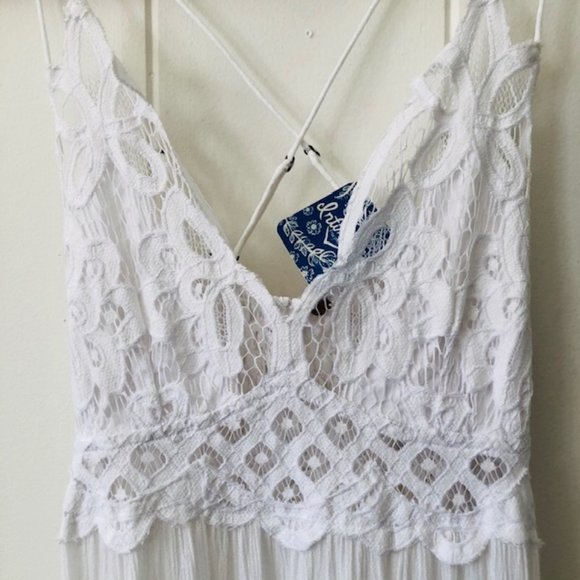 Free People Adella White Lace Mini Dress - Picture 6 of 11